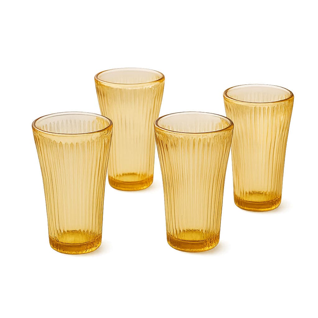Set x 4 Vasos 12 oz Ámbar / Home Elements